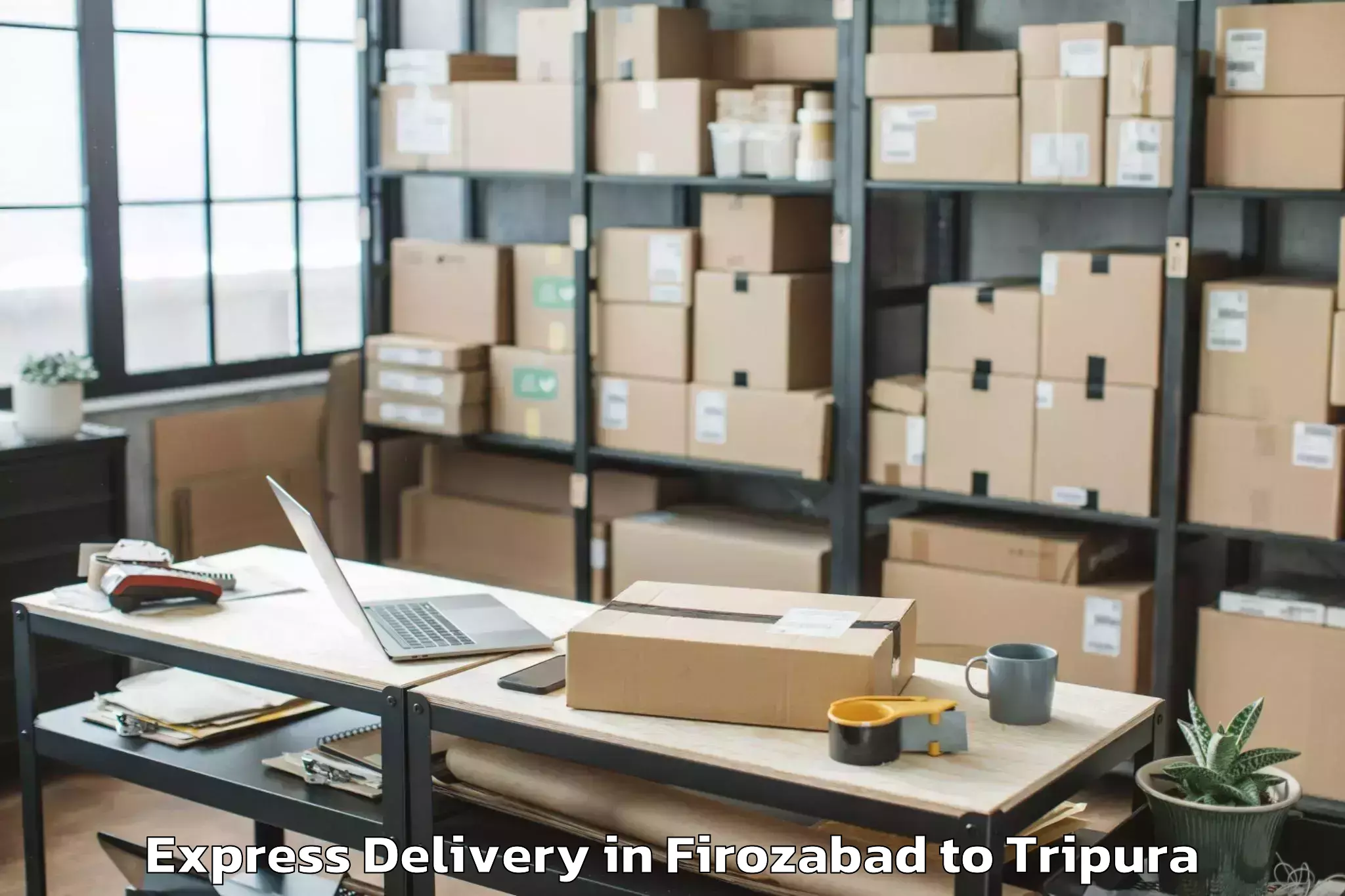 Top Firozabad to Bishalgarh Express Delivery Available